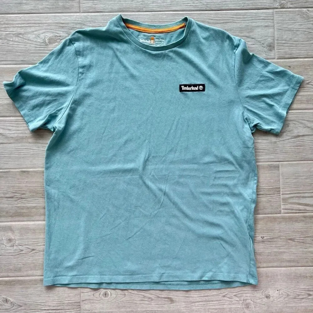 Timberland Men's Teal Heavyweight Regular Fit Short Sleeve T-Shirt Size XXL‎